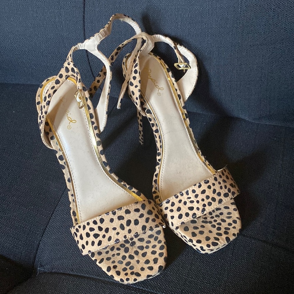 Leopard spotted heels
